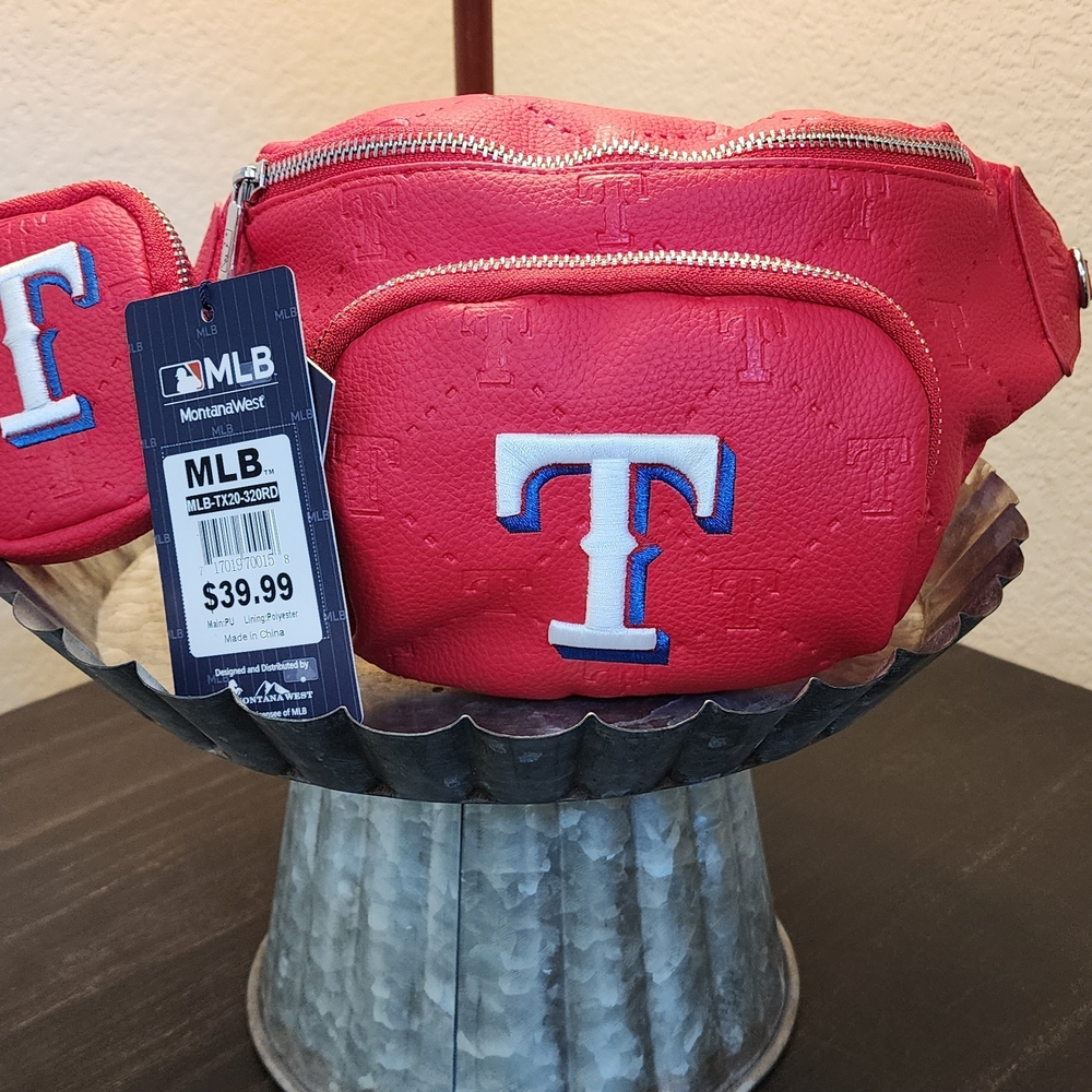 Red MLB Texas Rangers Fanny Pack